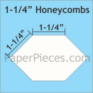 English Paper Piecing  Honeycomb 1 1/4' 50 pieces | 