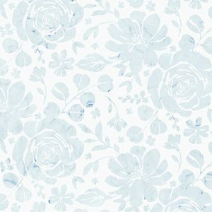 Bali Handpaints fabric: Large Mixed Floral, Snow | 