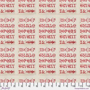 Eclectic Elements Palette fabrics, Red Typography | 