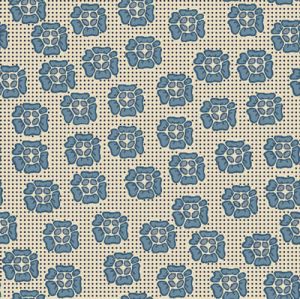 Quilters Basic Harmony: Floating Flowers Blue (per 1/4 metre) | 