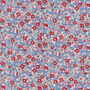 Liberty Carnaby Collection Fabric: Piccadilly Poppy White (per 1/4 metre) | 