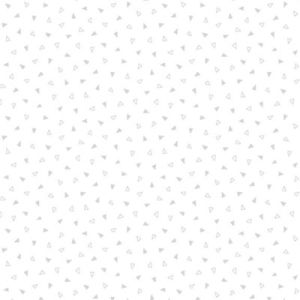 Nellie's Shirtings Fabric: Triangles White (per 1/4 metre) | 