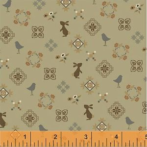 French Armoire fabric: Small Friends Sage (per 1/4 metre) | 