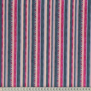 Dee Hardwicke Fabric: Triangle & Stripes Fuchsia (per 1/4 metre) | 