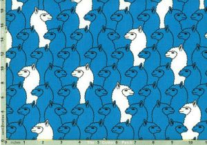 Sevenberry fabric Alpacas Blue (per 1/4 metre) | 