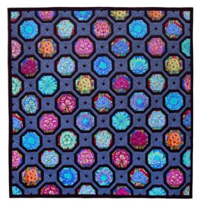 Kaffe Fassett Blooming Octagons Dark Quilt Kit | 