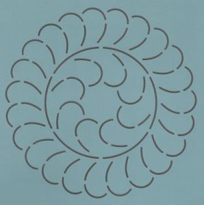 Quilt Stencil  5' Feather Wreath | 