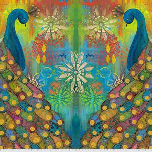 Pizzazz Fabric: Peacock Panel | 