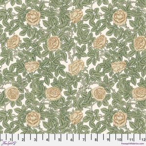 William Morris Emery Walker Fabric: Rambling Rose Leafy | 