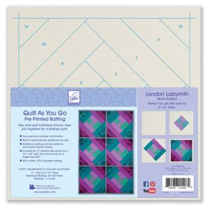 June Tailor London Labyrinth Quilt as You Go PrePrinted Wadding | 