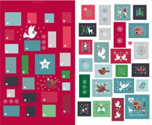 Hygge Glow Fabric: Hygge Advent Calender Panel | 