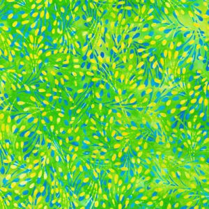 Floral Fantasy Batik: Berry Spray Leaf (per 1/4 metre) | 