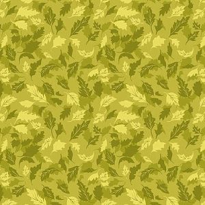 Summer's End Fabric: Leaves Forest Green (per 1/4 metre) | 