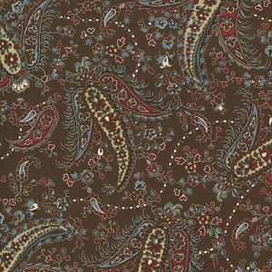 Ladies' Legacy Fabric: Paisley Yankee Chocolate (per 1/4 metre) | 