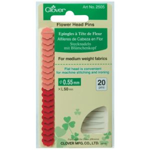 Clover Flower Head Pins 20 pins carded (0.55 x 50mm) | 