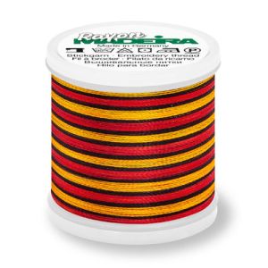 Madeira Rayon 40 Embroidery Thread 2145 Multi Colour Red Gold. Black | 