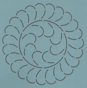 Quilt Stencil  8' Feather Wreath | 