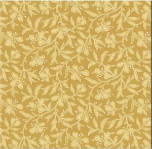 Fleur Nouveau fabric: Vine Yellow (per 1/4 metre) | 