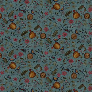 Blessings of Home fabric: Allover Foliage Teal (per 1/4 metre) | 