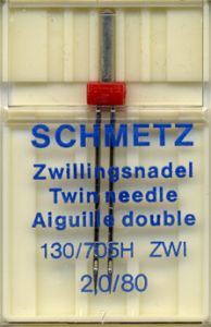 Schmetz Twin Sewing Machine Needles (2.0/80)  1 needle | 