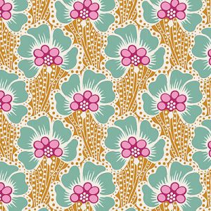 Tilda Cotton Beach: Ocean Flower Honey (per 1/4 metre) | 