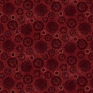 One S1ster Fabrics: Circles Wine (per 1/4 metre) | 