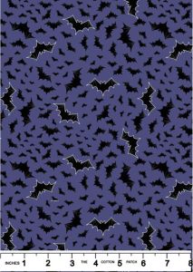 Castle Spooky Fabric: Bats on Blue Lewis and Irene | 