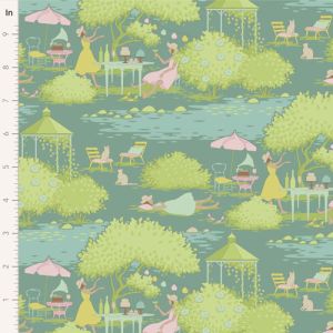 Tilda Sunday Brunch fabric: Sunday Brunch, Teal | 