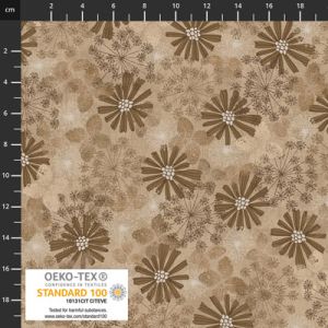 Keep Blooming fabrics: Flower Head Brown | 