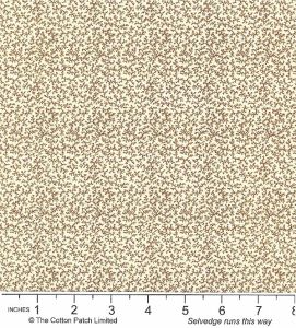 Classic Coordinates Fabric: Coral Brown on Cream (per 1/4 metre) | 