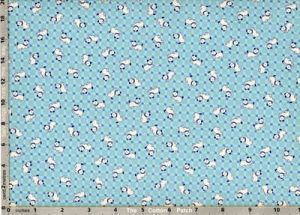 Animal Quackers: Playful Puppies Teal (per 1/4 metre) | 