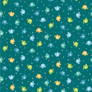 In the Jungle Fabric Ellie Scatter blue (per 1/4 metre) | 