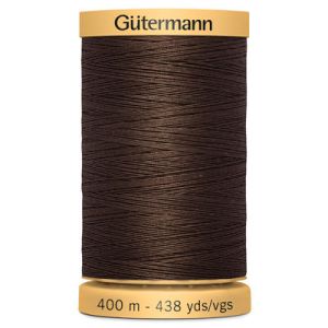 Gutermann Natural Cotton 50 Weight Thread 400m 1912 Dark Brown | 