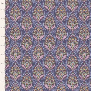 Tilda Sanctuary fabric: Eggplant and Pistachio, Adina Eggplant | 