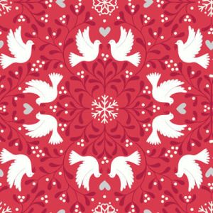 Hygge Glow Fabric: Scandi Dove Red (per 1/4 metre) | 