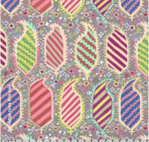 Kaffe Fassett Fabric Striped Herald Grey | 