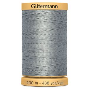 Gutermann Natural Cotton 50 Weight Thread 400m 6206 Blue Grey | 