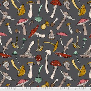 Forest Floor fabric: Fun Guys Grey (per 1/4 metre) | 