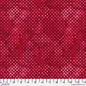 Sue Penn Happy Blooms fabric: Spotty Crimson (per 1/4 metre) | 