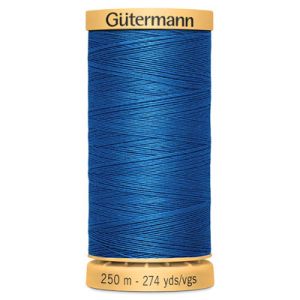 Gutermann Natural Cotton 50 Weight Thread 250m 5534 Bright Blue | 