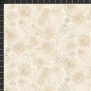 Linen Closet fabric: Wall Flower White Wash (per 1/4 metre) | 