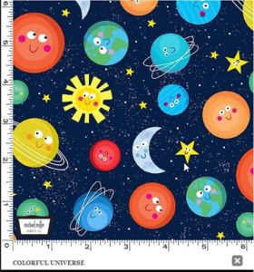 Lost In Space fabric: Colourful Universe | 