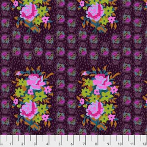 Hindsight Fabric: Stitched Bouquet Eggplant (per 1/4 metre) | 