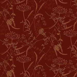 Blessings of Home fabric: Dandelion Red (per 1/4 metre) | 