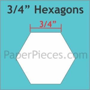 English Paper Piecing  Hexagon 0.75' 125 pieces | 