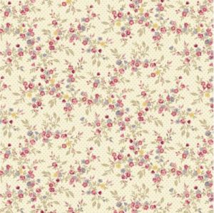 Sienna Fabric: Trailing Flowers Cream (per 1/4 metre) | 