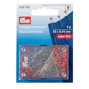 Prym Glassheaded Pins red | 