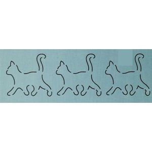 Quilt Stencil  3.5 Inch Parading Cats | 