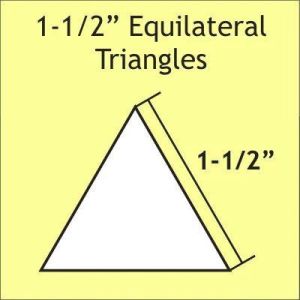 English Paper Piecing  Equilateral Triangle 1.5' 75 pieces | 