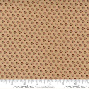 Country Browns fabric: Dot & Stem Cream (per 1/4 metre) | 